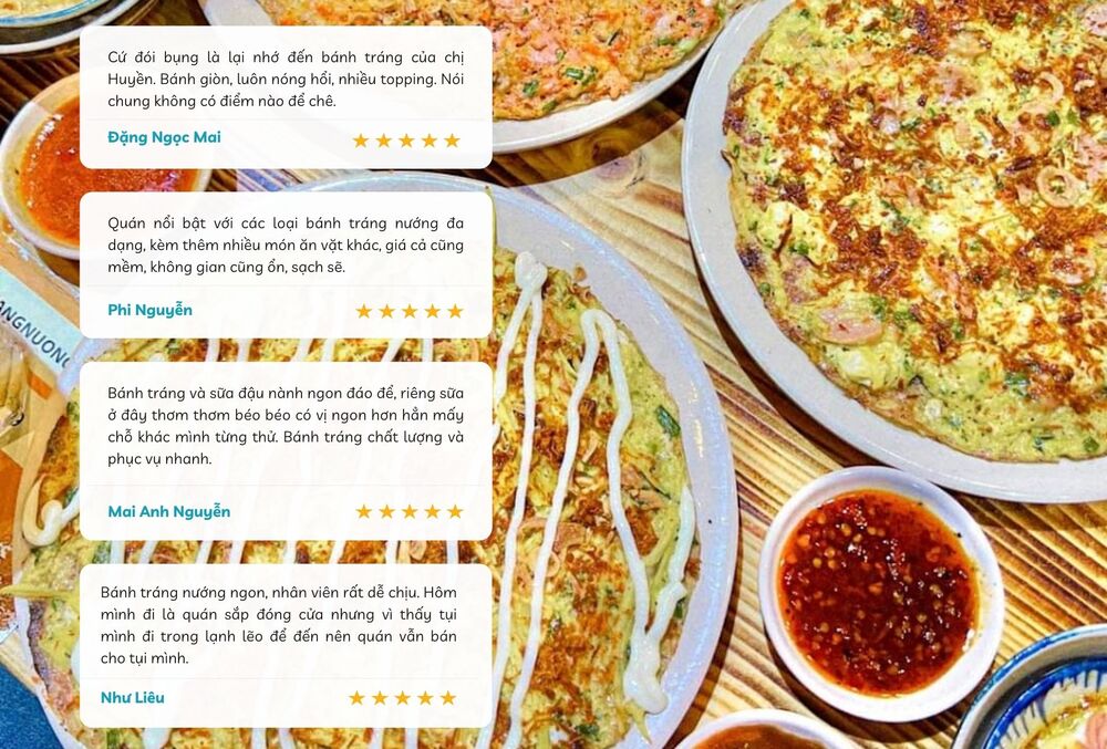 Cảm nhận của thực khách khi thưởng thức bánh tráng nướng tại quán bánh tráng nướng  Bé Lùn